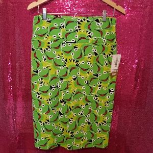 LulaRoe Cassie Skirt Kermit the Frog